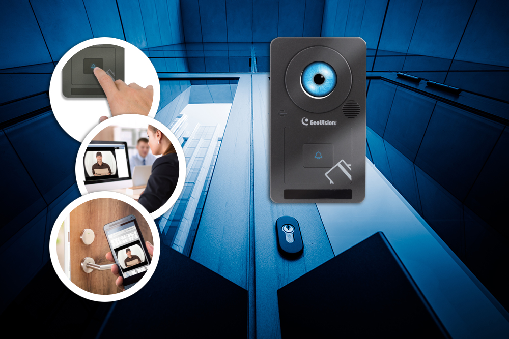 GeoVision access control unit with keypad and camera