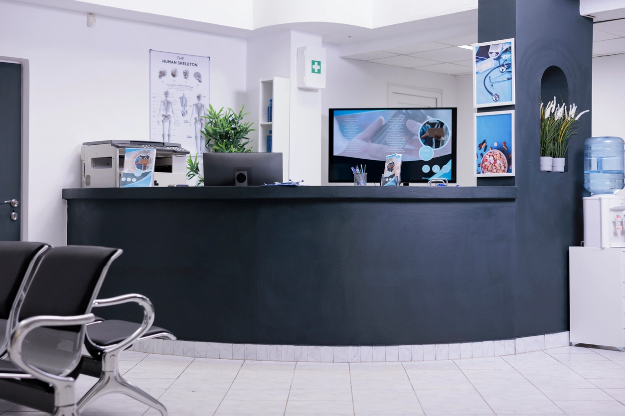 doctor office reception and front desk surveillance cameras