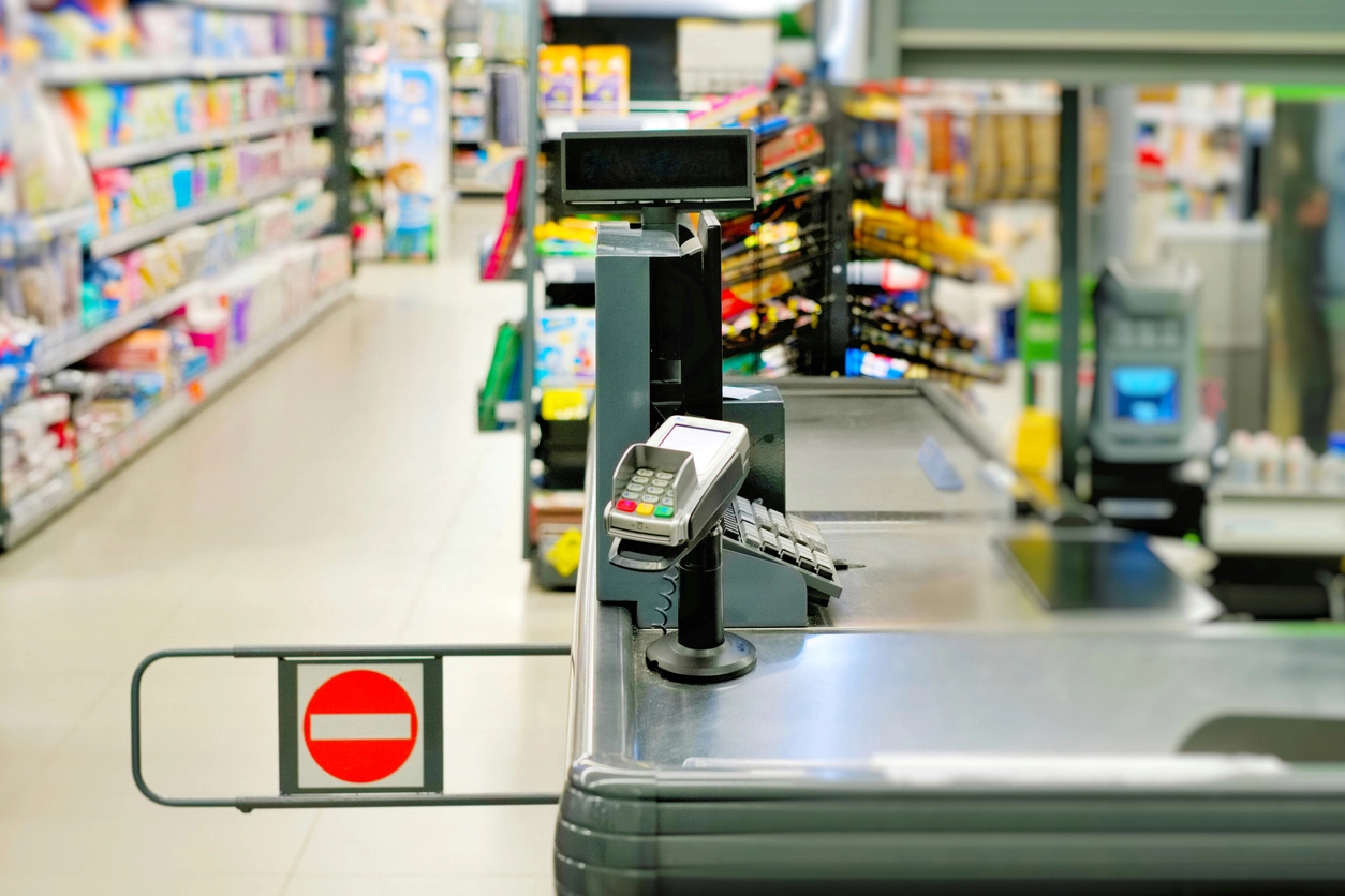financial retailer entrance and lobby surveillance cameras
