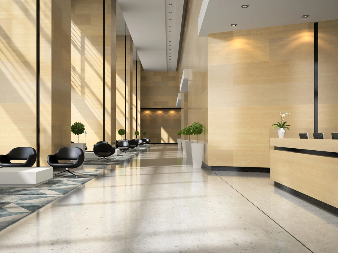 hotel lobby and front desk surveillance cameras