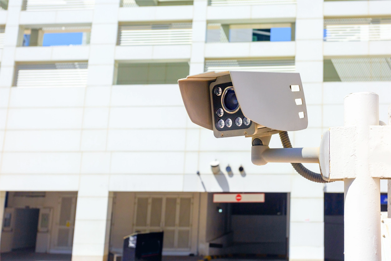 office entrance and exit surveillance cameras