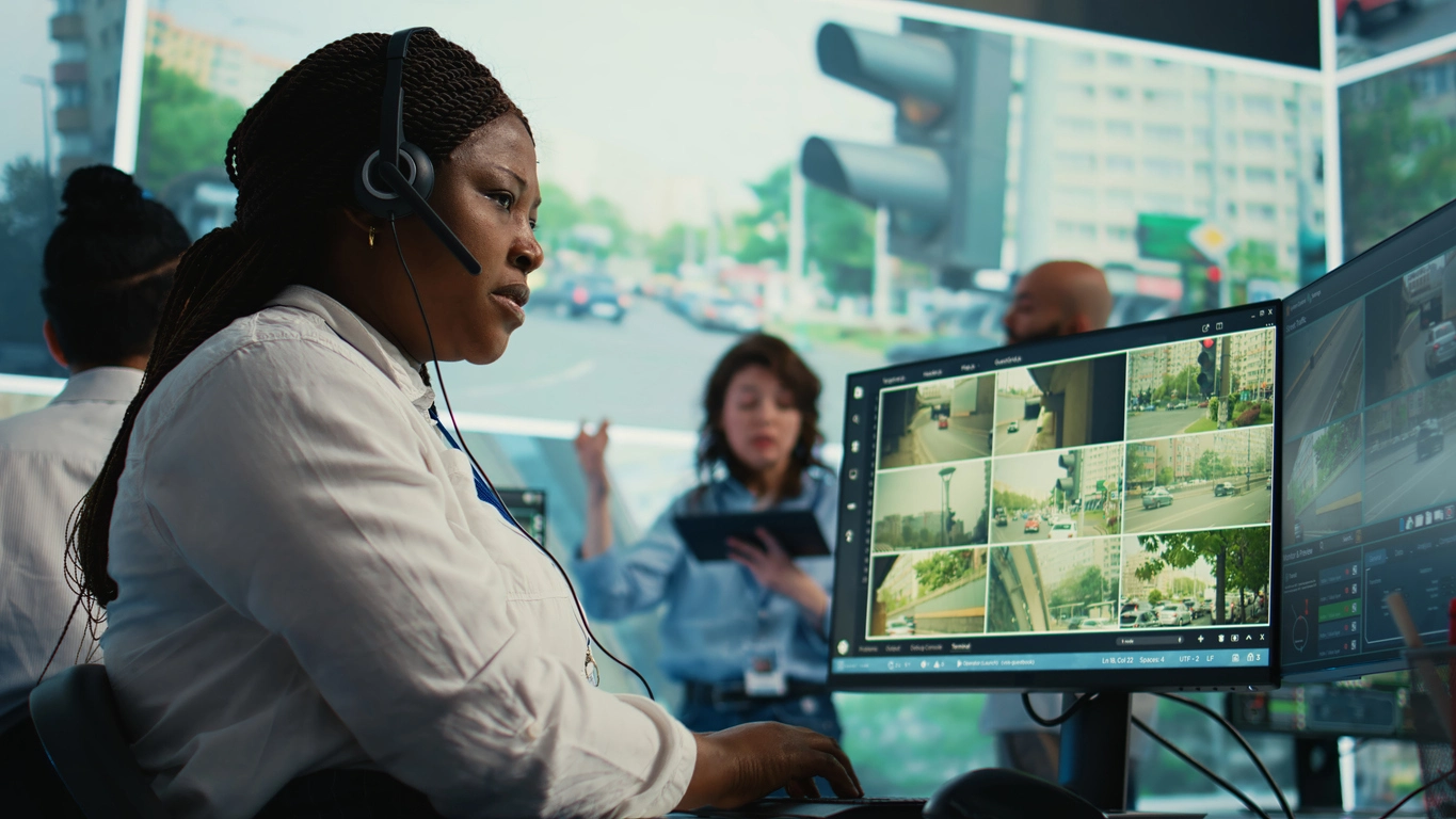 campus security cameras monitored from centralized video management system