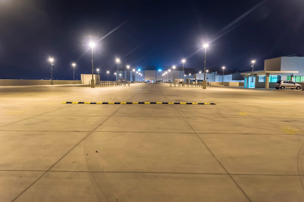 full color night vision security camera monitoring school campus exterior