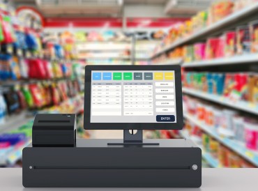 Cash register at a gas station