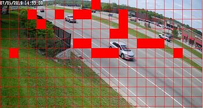 Security Camera View With Motion Detection