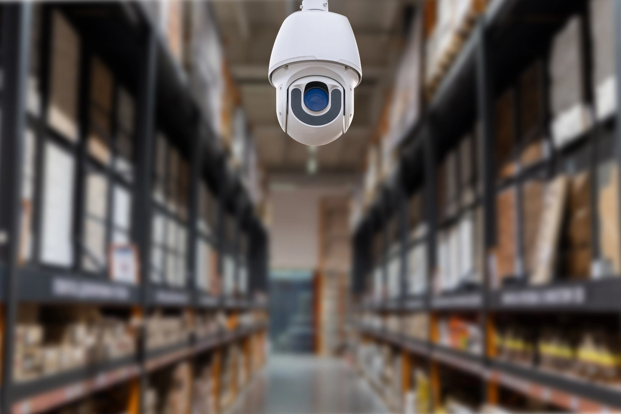 retail security camera reviewing customer incident in store aisle